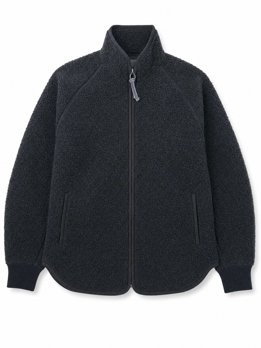 4/$20 Old Navy Sherpa Fleece Zip Front Jacket Black Large Cozy Teddy Jacket - Picture 2 of 5